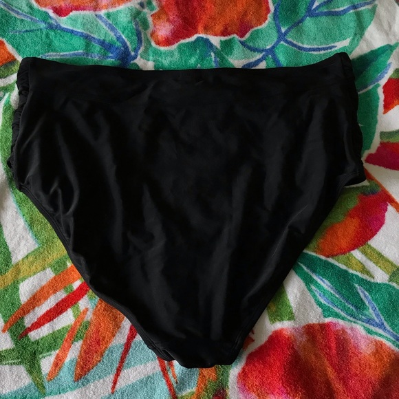 NWOT High Waist Black Bikini Bottom - Picture 2 of 3